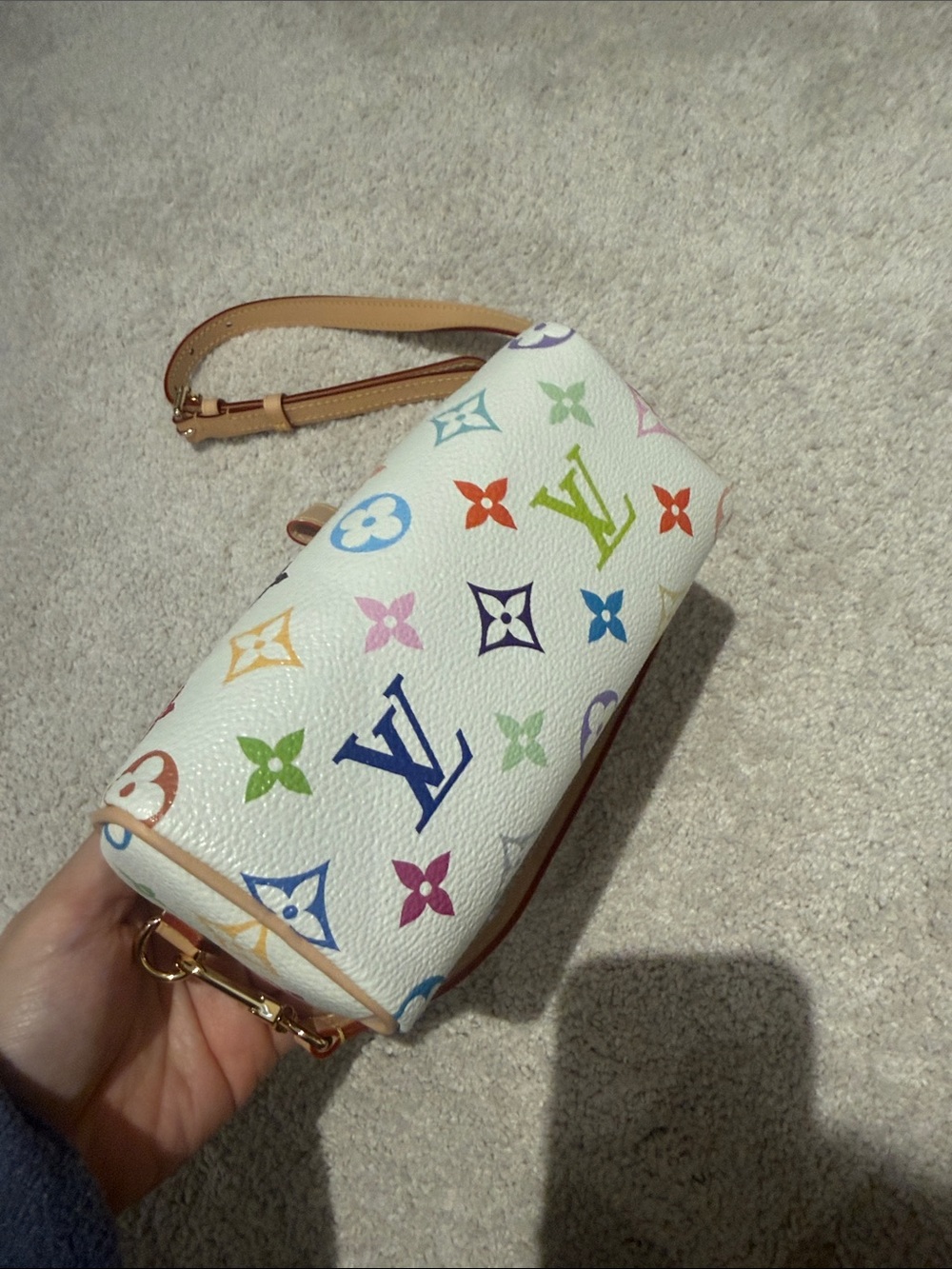 Louis Vuitton White Multicolor nano speedy - Picture 2 of 5